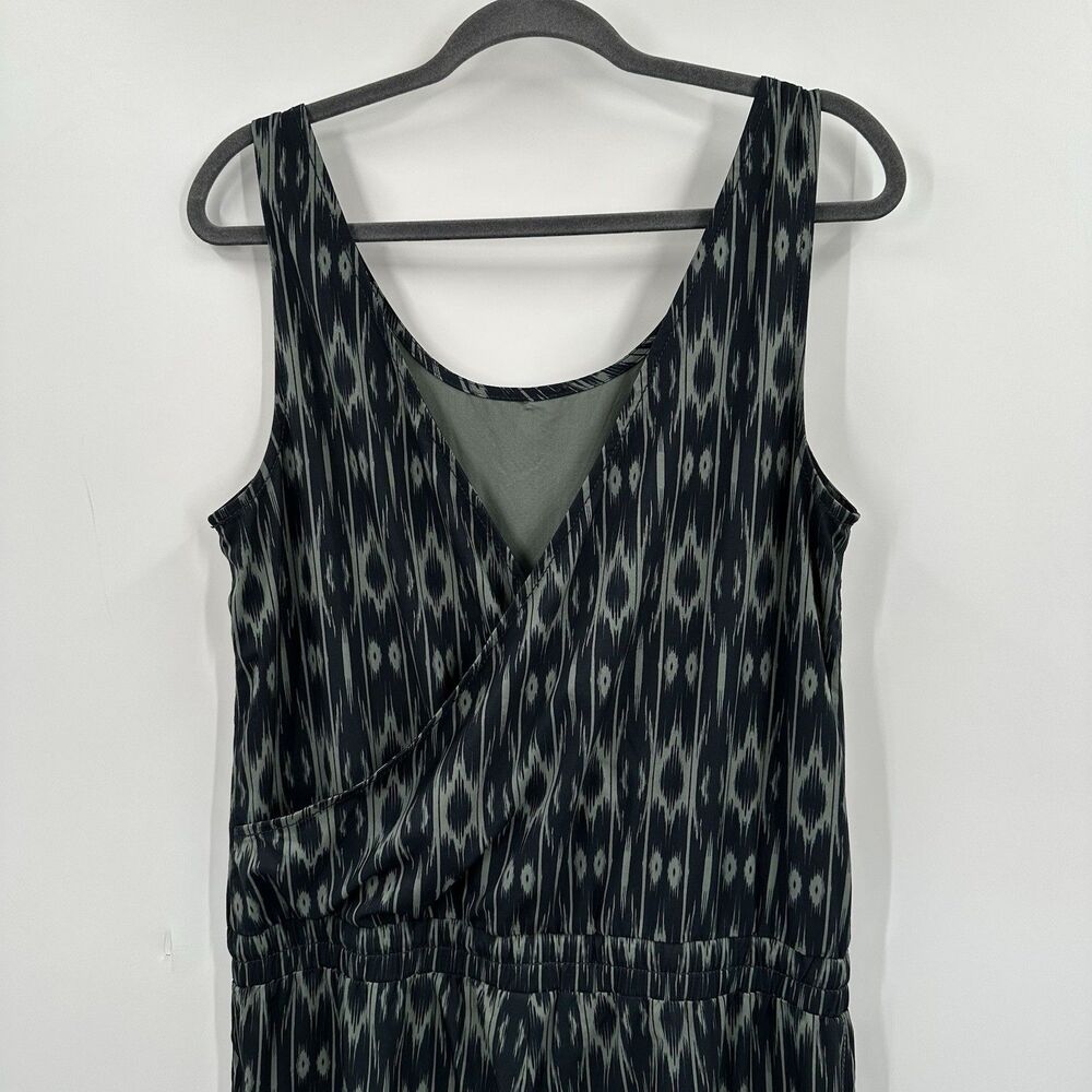 Athleta Ikat Sleeveless Jumpsuit Athletic Athleisure Jogger Navy Print Sz 12 - Picture 6 of 12